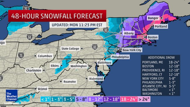 Snow Storm Juno Strikes the Northeast!